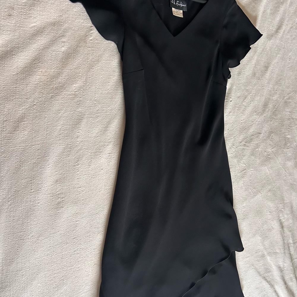 SL Fashions Black Midi Dress